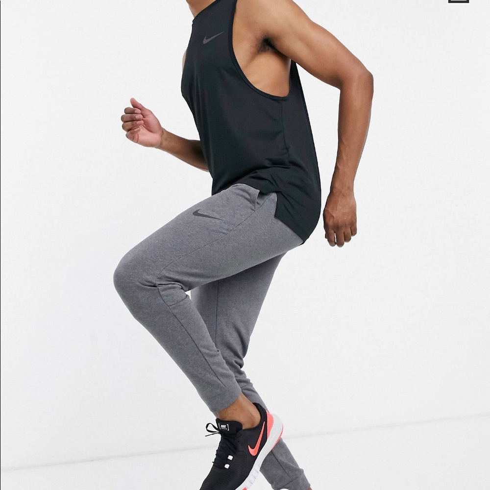 Nike training dri-fit sweatpants in gray